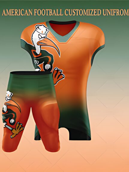 Stylish modern American football uniform featuring a sleek design and advanced protective gear